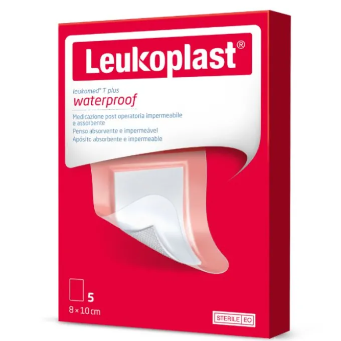 Leukoplast Leukomed T Plus Medicazione Postoperatoria 8X10 Cm 5 Pezzi Cerotti Post Operatori Imperme
