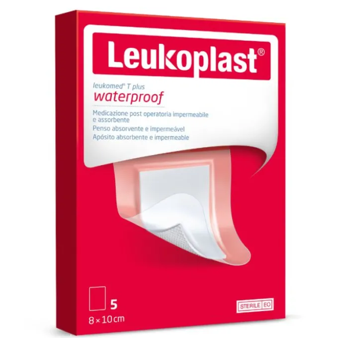Leukoplast Leukomed T Plus Medicazione Postoperatoria 8X10 Cm 5 Pezzi Cerotti Post Operatori Imperme