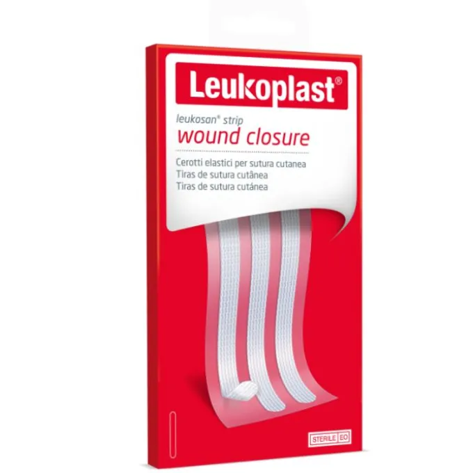 Leukoplast Leukosan Strip Cerotti Per Sutura Cutanea 6X75 Mm 2 Buste Con 3 Cerotti