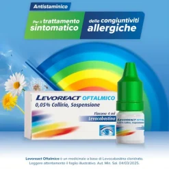 Levoreact Collirio Antistaminico Per Occhi Che Lacrimano E Congiuntivite Allergica