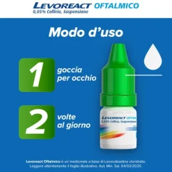 Levoreact Collirio Antistaminico Per Occhi Che Lacrimano E Congiuntivite Allergica