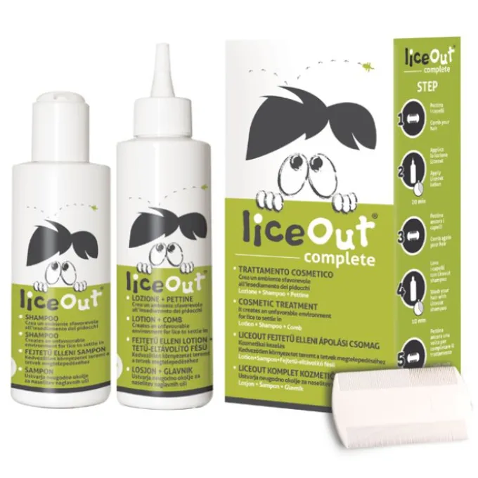 Liceout Kit Completo 1 Shampoo 125 Ml + 1 Lozione 125 Ml + 1Pettine