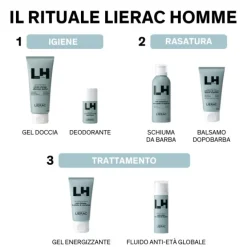 Lierac Homme Gel Doccia Multi-Funzione Corpo Viso E Capelli 200 Ml Detersione Pelle Normale