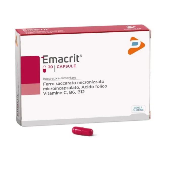Line Emacrit Integratore Ferro 30 Capsule