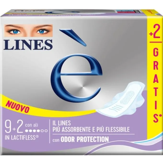 Lines E' Ali Cp X9+2 2 Pezzi Assorbenti Giorno
