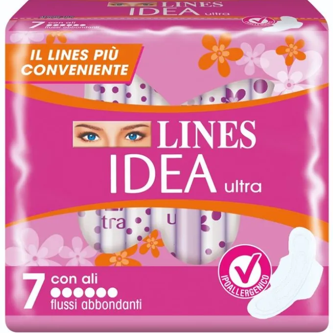 Lines Idea Ultra Dwct Flussi Abbondanti X7 Assorbenti Giorno