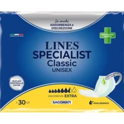 Lines Spec.classic_Sagomato Extrax30 30 Pezzi Pannoloni Per Adulti