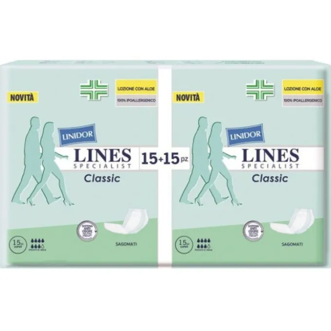 Lines Spec.classic_Sagomato Superx30 30 Pezzi Pannoloni Per Adulti