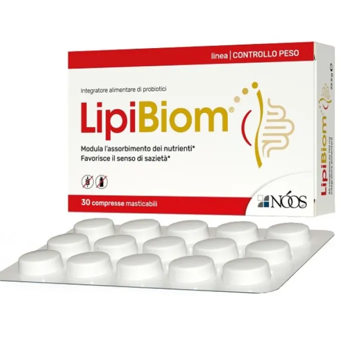 Lipibiom 30 Compresse Masticabili Senza Glutine Senza Lattosio Controllo Della Fame E Del Metabolism