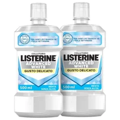 Listerine Advanced White Gusto Delicato Bundle 2 X 500 Ml
