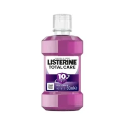 LISTERINE COLLUTORIO ANTI-PLACCA FLACONE 80 ML 10 BENEFICI PER UN'IGIENE ORALE COMPLETA CON FLUORURO DI SODIO 450 PPM F⁻