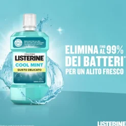 Listerine Cool Mint Gusto Delicato Collutorio Alito Fresco 500 Ml Gengive Sensibili
