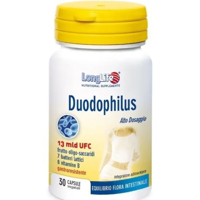 Longlife Duo Dophilus Integratore Flora Batterica 30 Capsule Fermenti Lattici