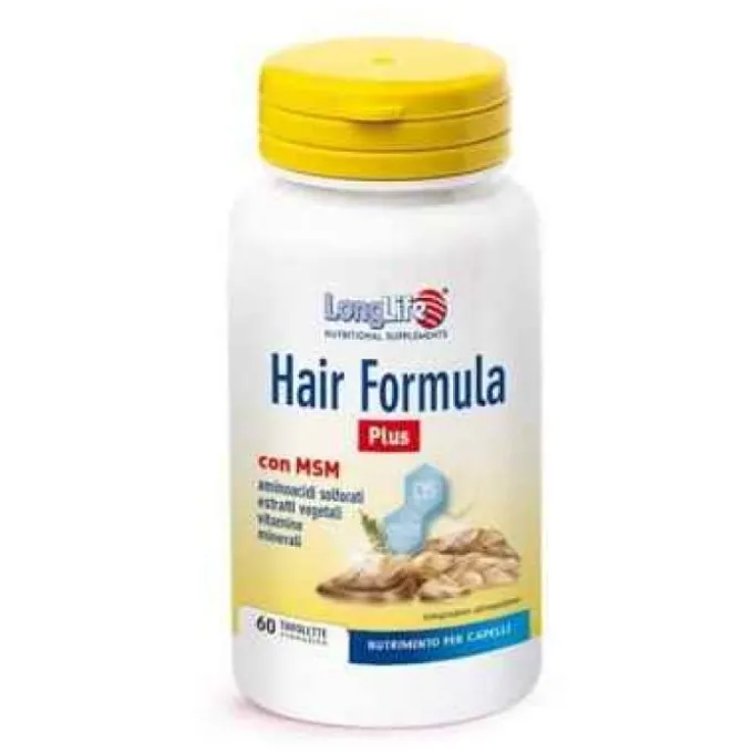 Longlife Hair Formula Plus Integratore Per Capelli 60 Tavolette Integratori Anticaduta