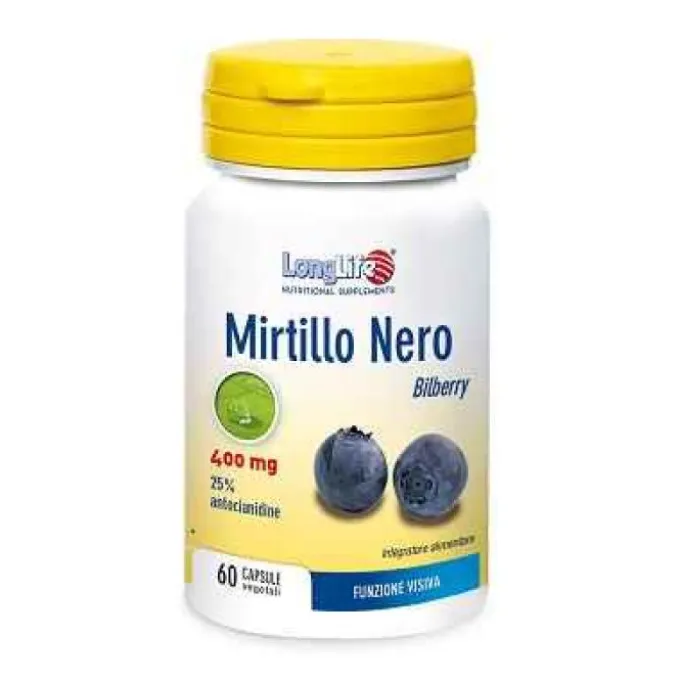 Longlife Mirtillo Nero Integratore Per La Vista 60 Capsule Patologie Oculari