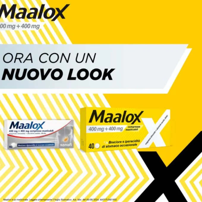 Maalox 40Cpr Mast 400Mg+400Mg