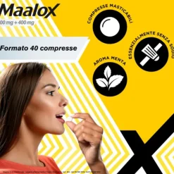 Maalox 40Cpr Mast 400Mg+400Mg