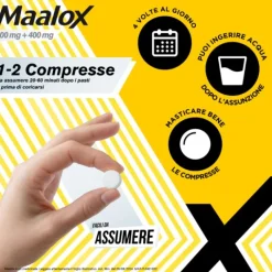 Maalox 40Cpr Mast 400Mg+400Mg