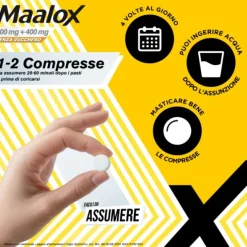 Maalox S/Z 30Cpr Limo400+400Mg
