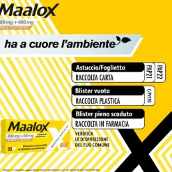 Maalox S/Z 30Cpr Limo400+400Mg