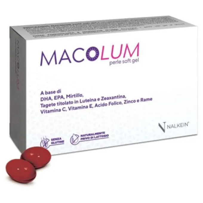 Macolum 30 Perle Soft Gel Senza Glutine Patologie Oculari