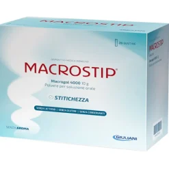 Macrostip 20 Bustine 10 G Senza Glutine Senza Lattosio Lassativi Azione Delicata