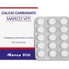 Marco Viti Calcio Carbonato Integratore 60 Compresse Salute Delle Ossa