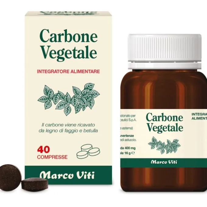 Marco Viti Carbone Vegetale Integratore Intestinale 40 Compresse Gonfiore