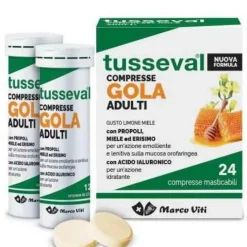 Marco Viti Tusseval Gola Adulti Mal Di Gola 24 Compresse Masticabili Limone E Miele