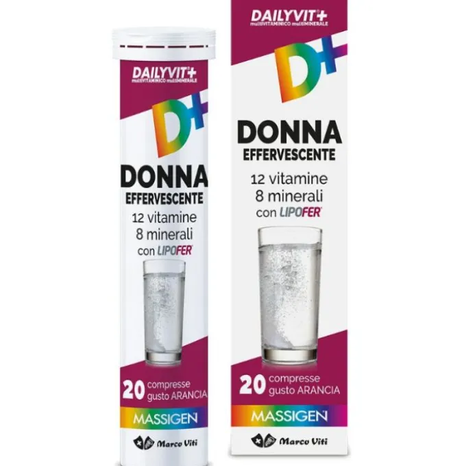 Massigen Dailyvit+ Donna Integratore Vitamine E Minerali 20 Compresse Effervescenti