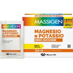 Massigen Magnesio E Potassio Zero Zuccheri 24+6 Bustine Omaggio Spossatezza