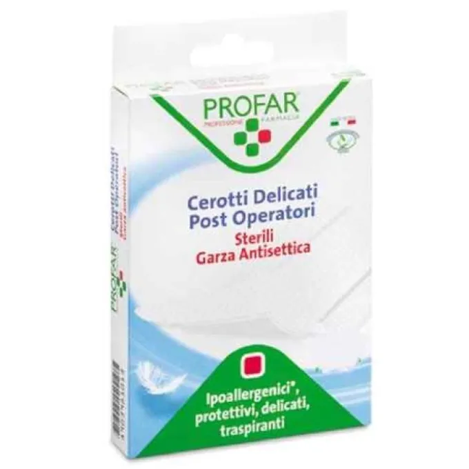 Medicazione Post Operatoria Sterile Garza Antiaderente 10X20 Cm 4 Pezzi Profar