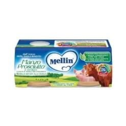 Mellin Omogeneizzato Di Manzo E Prosciutto 2 X 80 G Carne