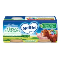 Mellin Omogeneizzato Di Manzo Prosciutto E Verdure 2 X 80 G Carne