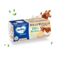 Mellin Omogeneizzato Di Pollo Vitello E Verdure 2 X 80 G Carne
