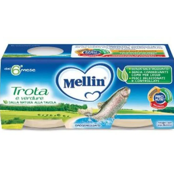 Mellin Omogeneizzato Di Trota 2 X 80 G Pesce