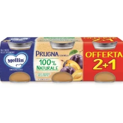 Mellin Omogeneizzato Prugna 3 Pezzi Da 100 G