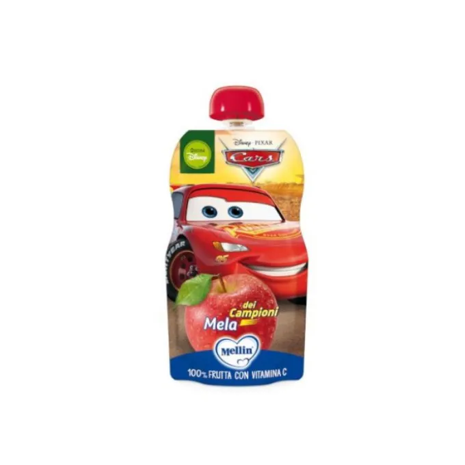 Mellin Pouches Danone Nutricia Spa Soc.ben. Pouch Disney Cars Mela 110G Merende E Snack