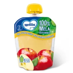 Mellin Pouches 100% Mela 90G Merende E Snack