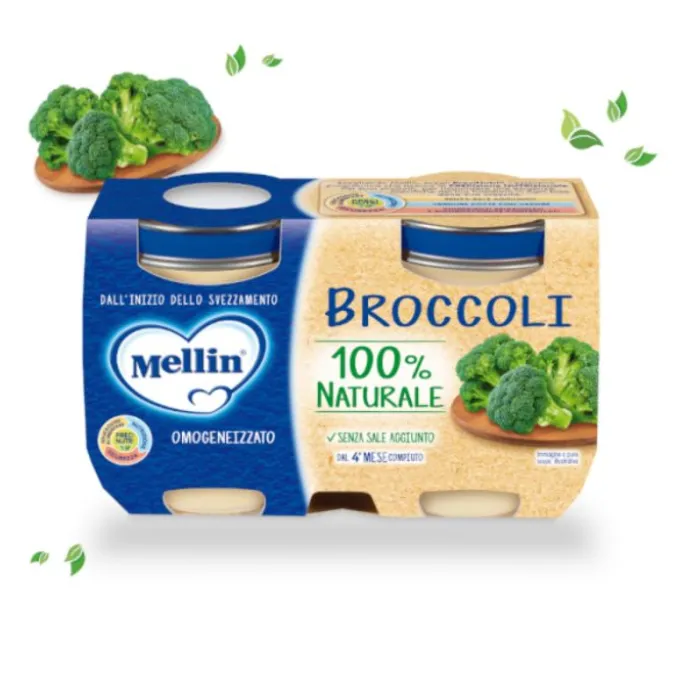 Mellin Spa Omogeneizzato Broccoli 2 X 125 G Verdure