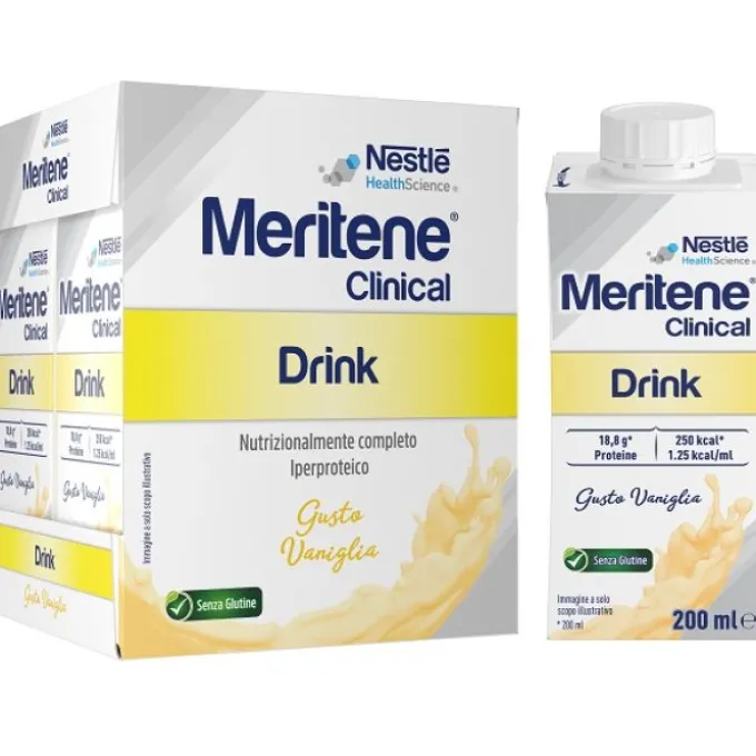 Meritene Clinical Drink Vaniglia 4 Bottiglie Da 200 Ml