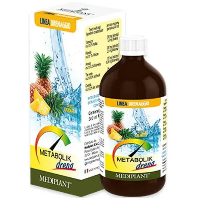 Metabolik Drena Ananas Integratore 500 Ml Ritenzione Idrica