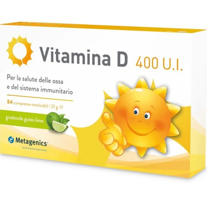 Metagenics Vitamina D 400 U.i. Integratore Sistema Immunitario E Ossa 84 Compresse