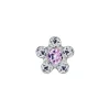 Mj Post 324 Fiore Con Zircone Viola