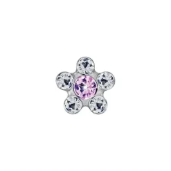 Mj Post 324 Fiore Con Zircone Viola