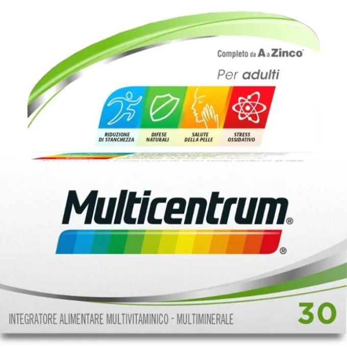 Multicentrum Integratore Multivitaminico Multiminerale Vitamina B6 C Calcio Adulti 30 Compresse