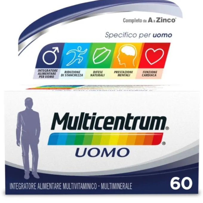 Multicentrum Uomo Integratore Alimentare Uomo Multivitaminico Multiminerale Vitamina B 60 Compresse