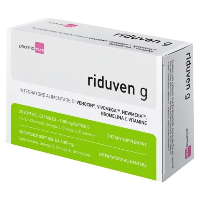 Mum Riduven G Integratore Per Microcircolo E Drenaggio Liquidi Corporei 20 Capsule Softgel
