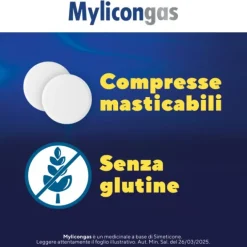 Mylicongas Aerofagia 50 Compresse Per Flatulenza Meteorismo Gonfiore Addominale