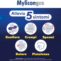 Mylicongas Aerofagia 50 Compresse Per Flatulenza Meteorismo Gonfiore Addominale